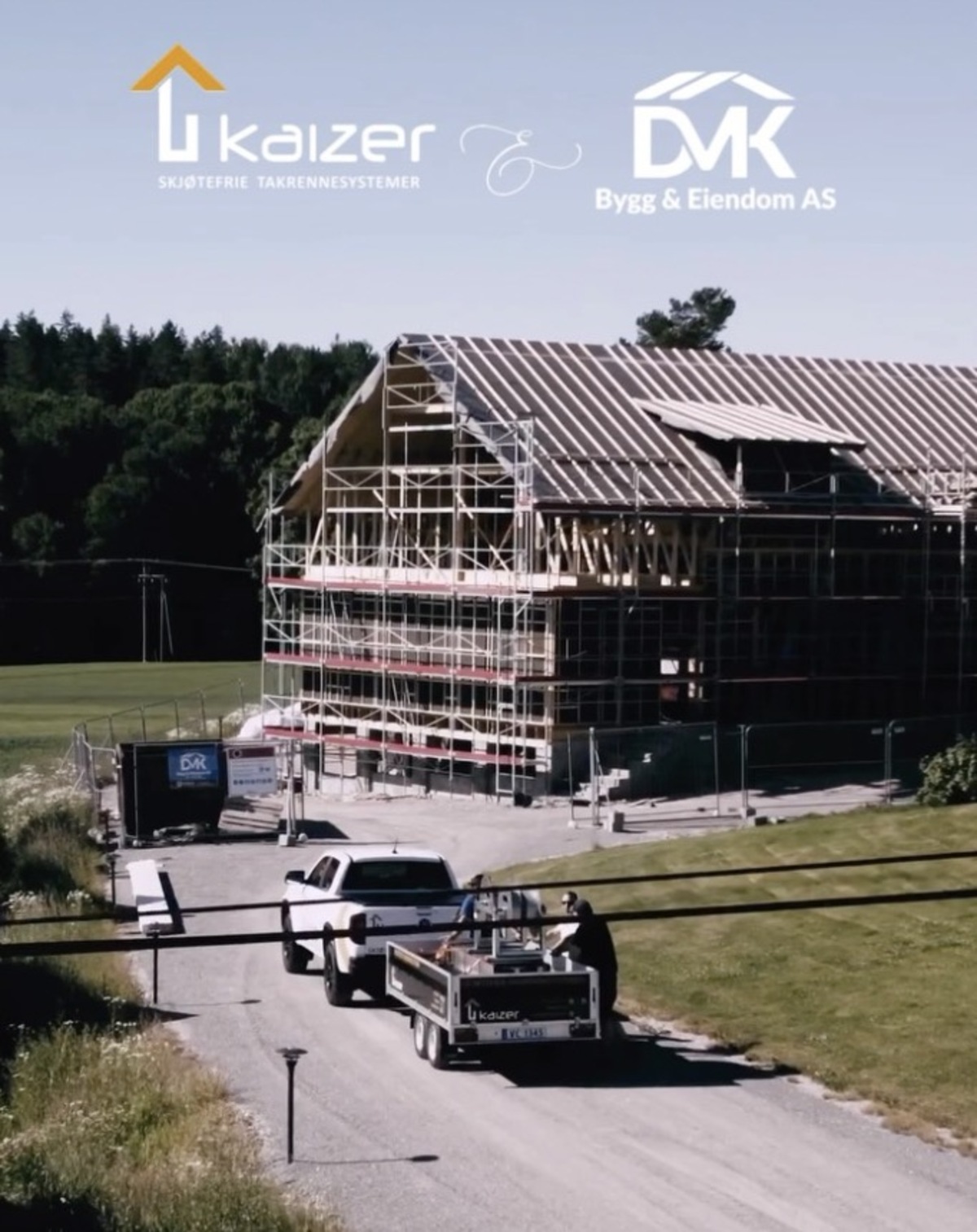 Nybygg under arbeid av DMK Bygg & Eiendom AS